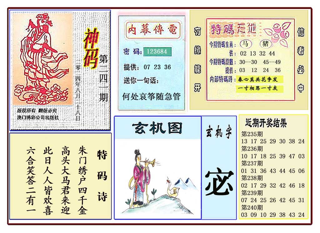 2024241期黄大仙神码