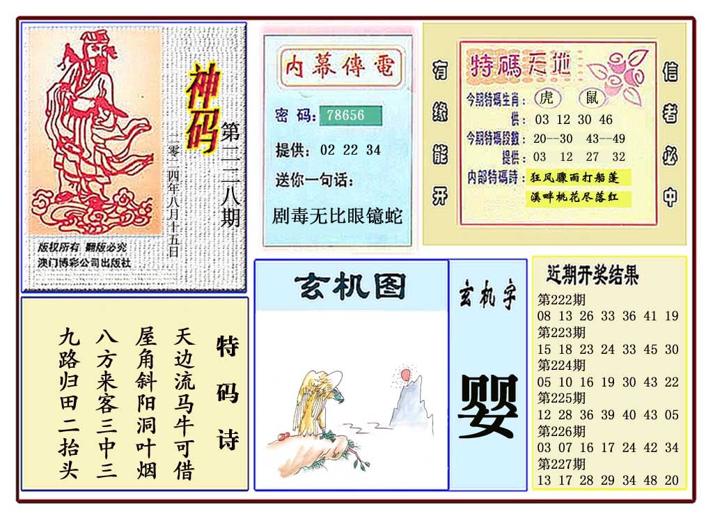 2024228期黄大仙神码