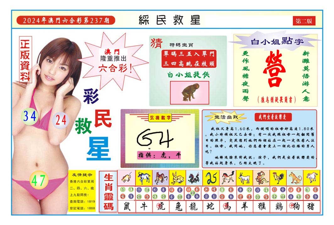 2024237期彩民救星B