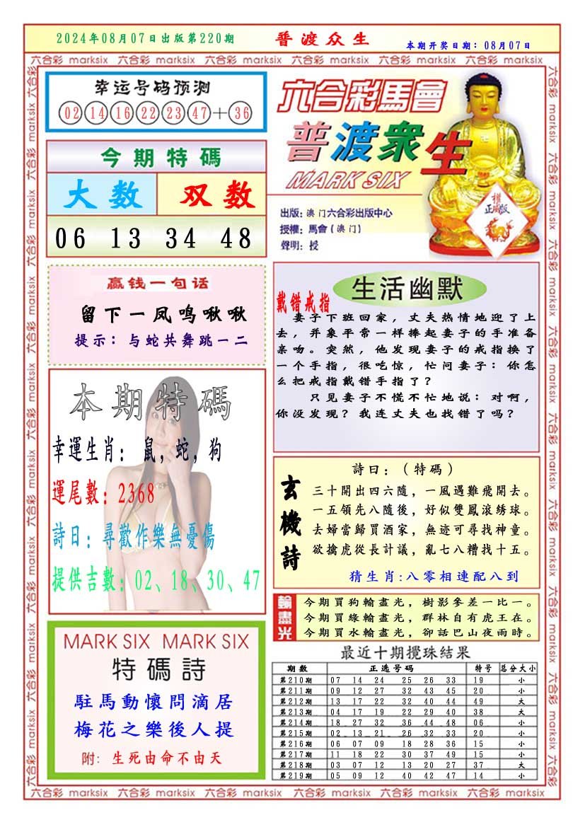 2024220期普渡众生
