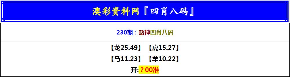 2024230期赌神四肖八码