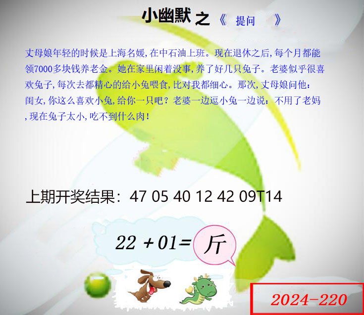 2024220期幽默玄机