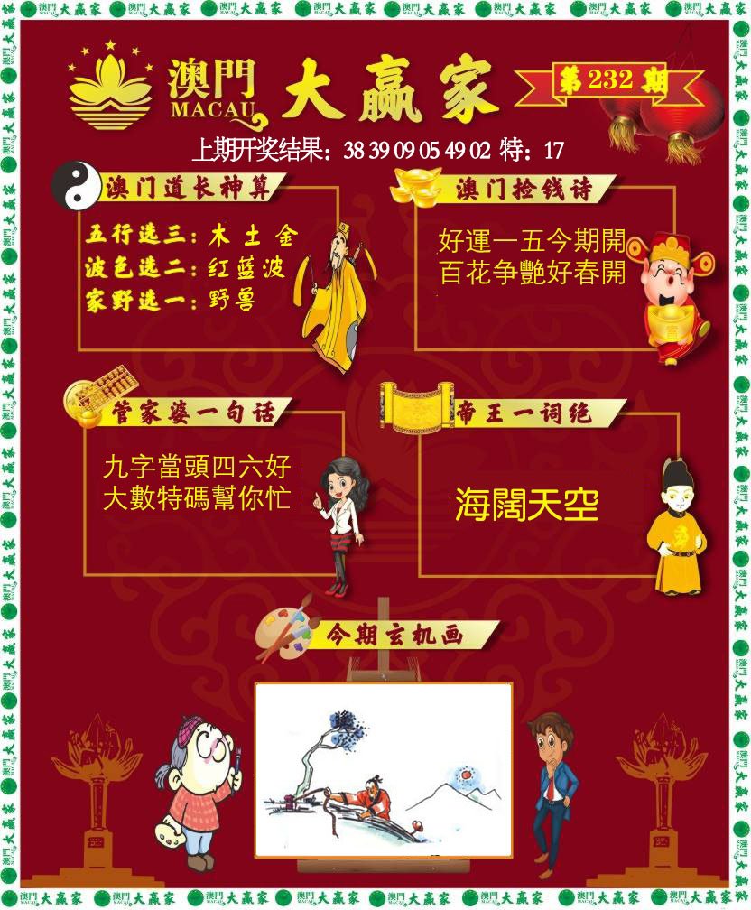 2024232期大赢家