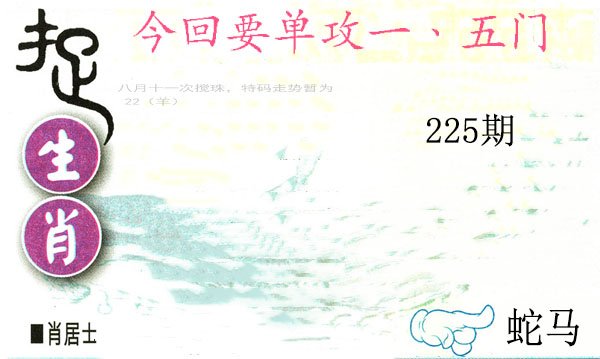 2024225期捉生肖