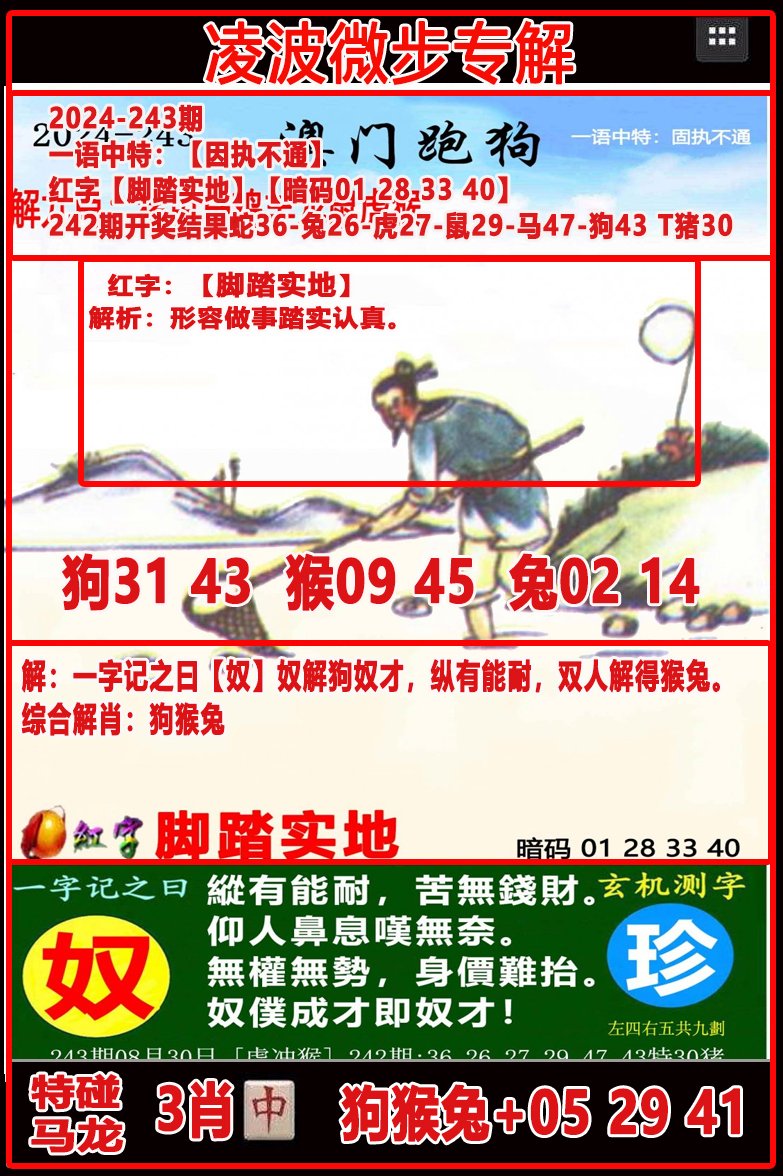 2024243期凌波微步