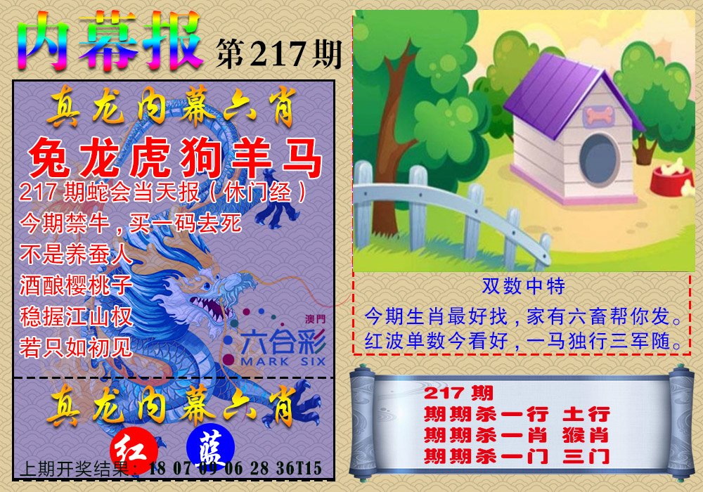 2024217期真龙内幕报