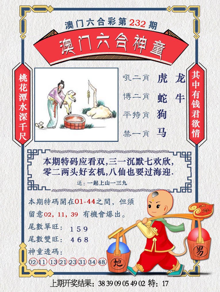 2024232期澳门六合神童
