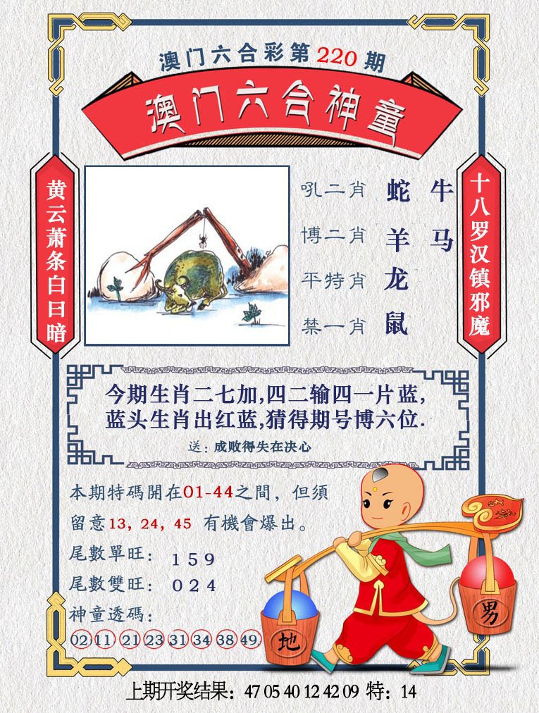 2024220期澳门六合神童