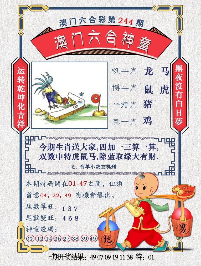 2024244期澳门六合神童