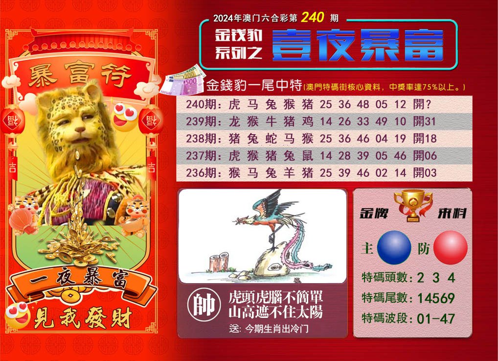 2024240期一夜暴富
