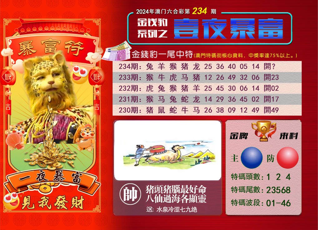 2024234期一夜暴富