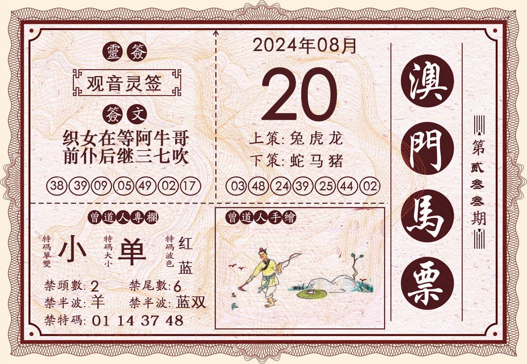 2024233期澳门马票
