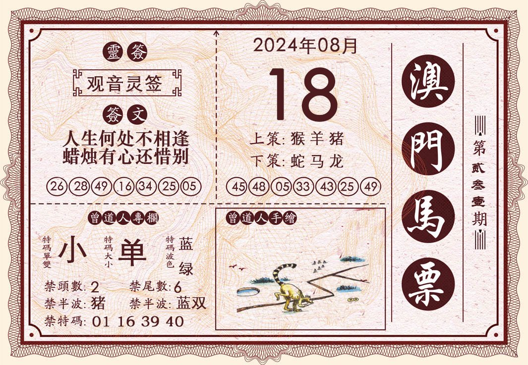 2024231期澳门马票