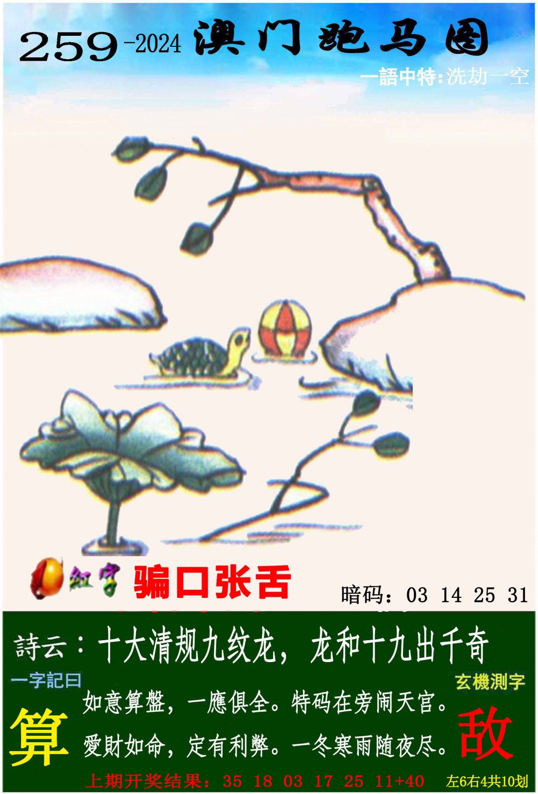 2024259期跑马图