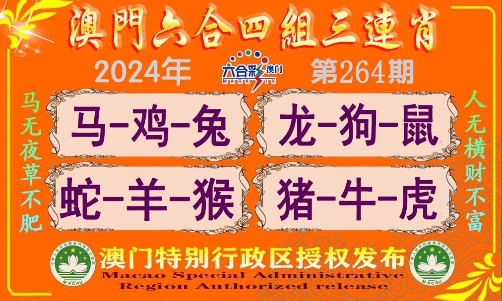 2024264期六合四组三连肖