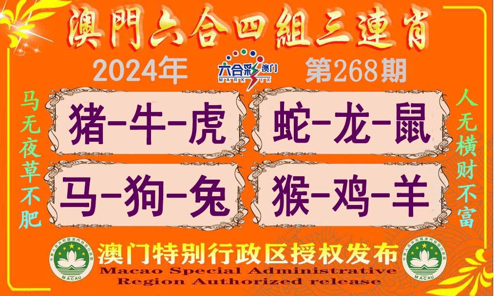 2024268期六合四组三连肖