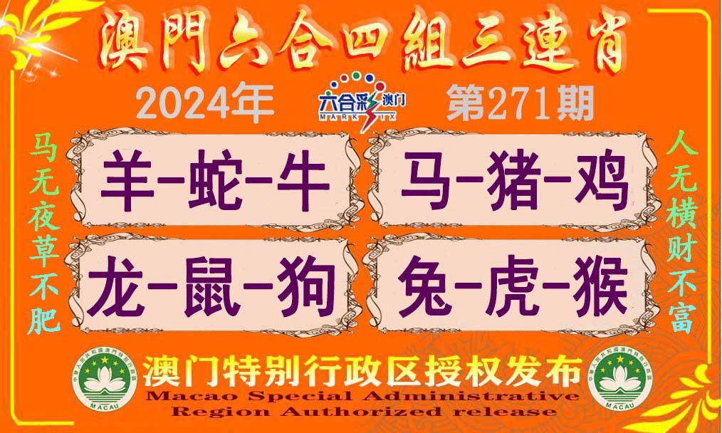 2024271期六合四组三连肖