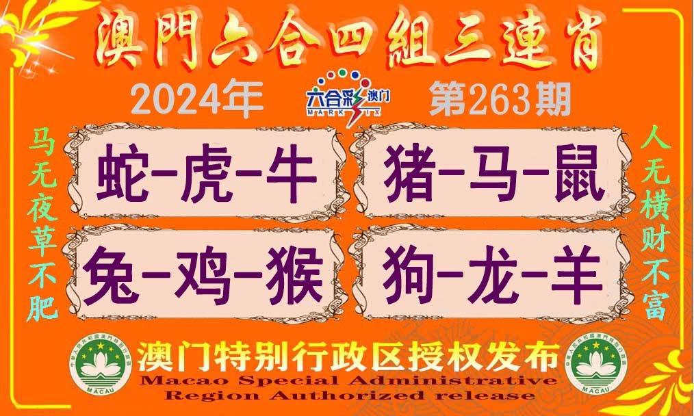 2024263期六合四组三连肖