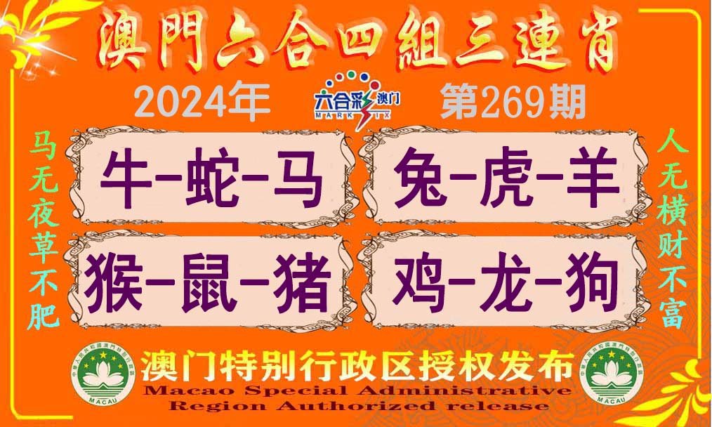 2024269期六合四组三连肖