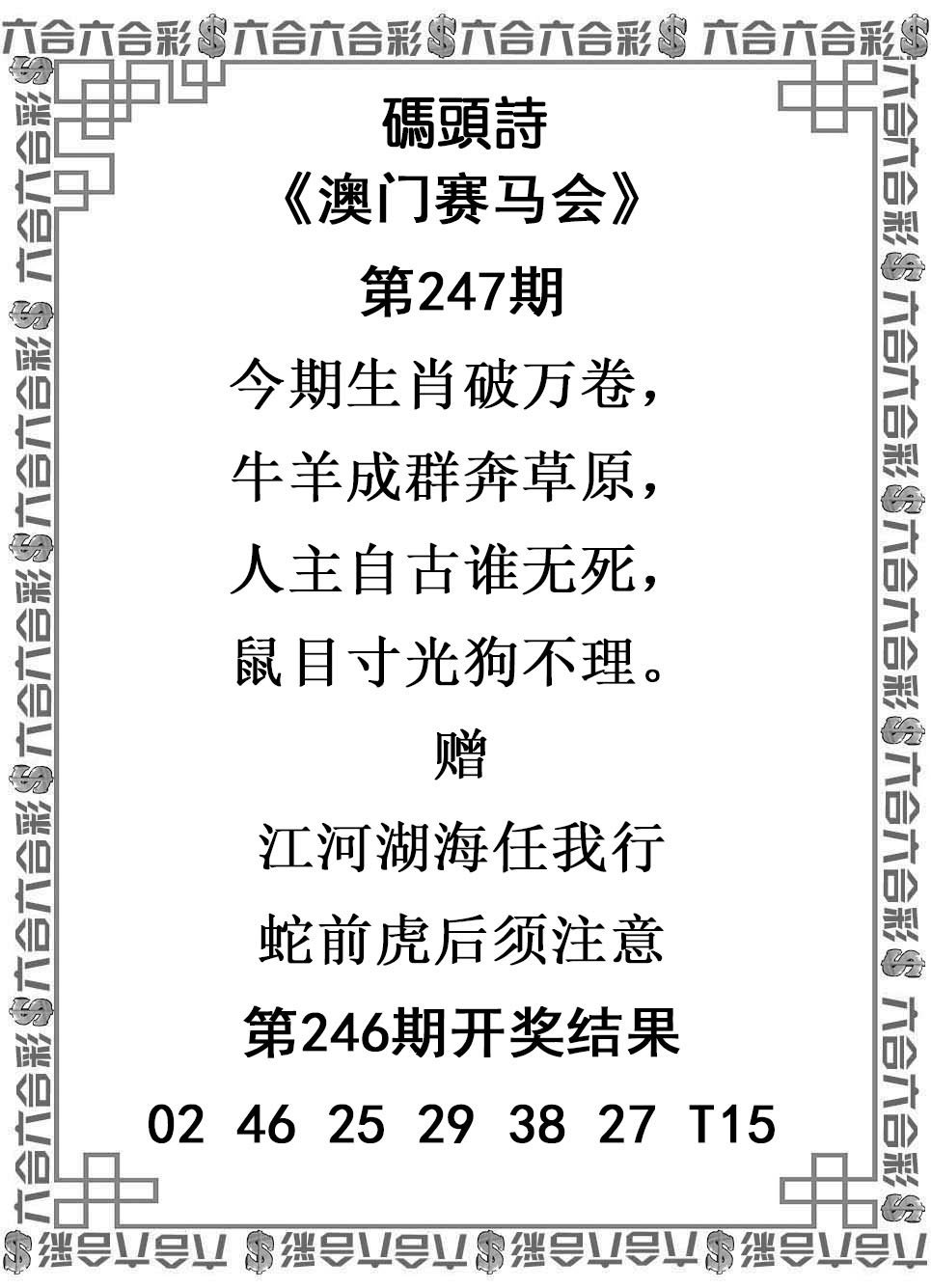 2024247期码头诗