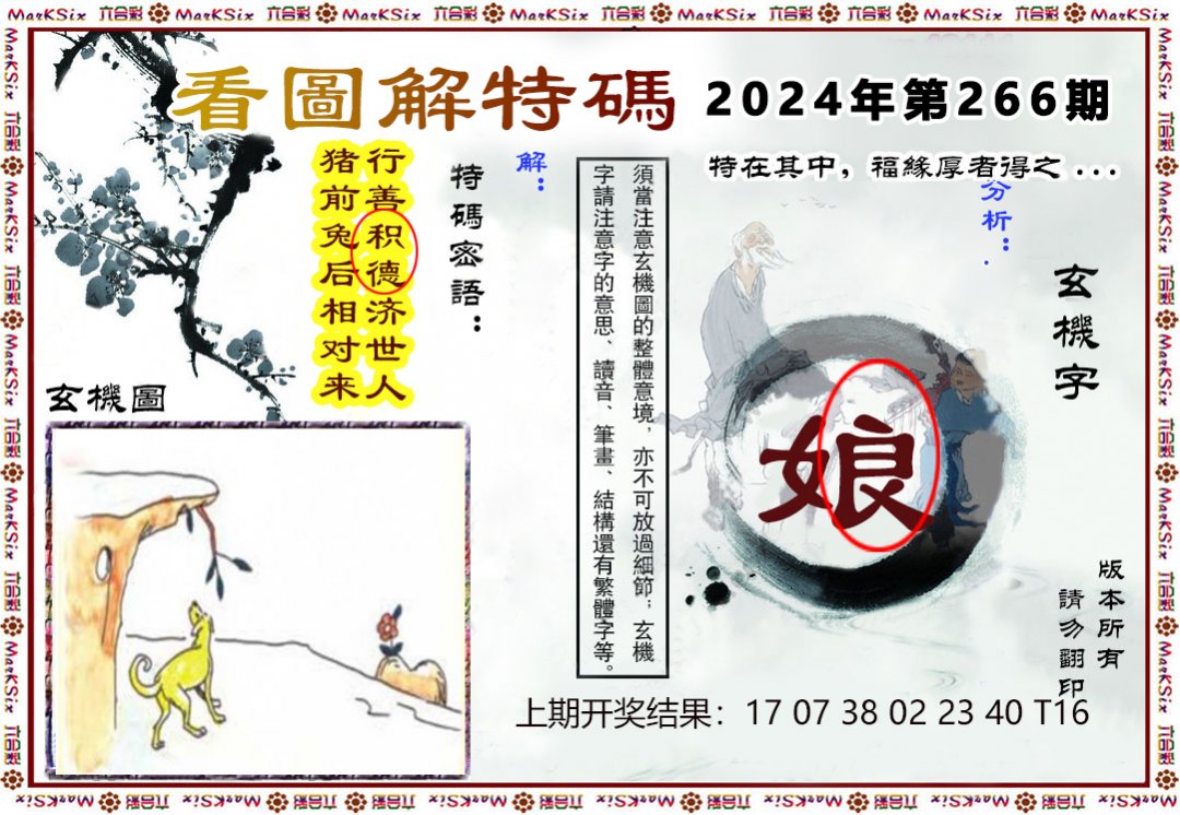 2024266期看图解特码