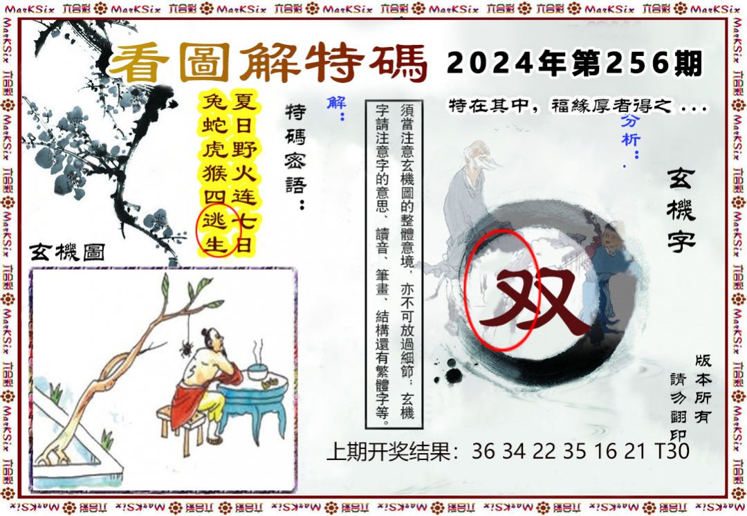 2024256期看图解特码