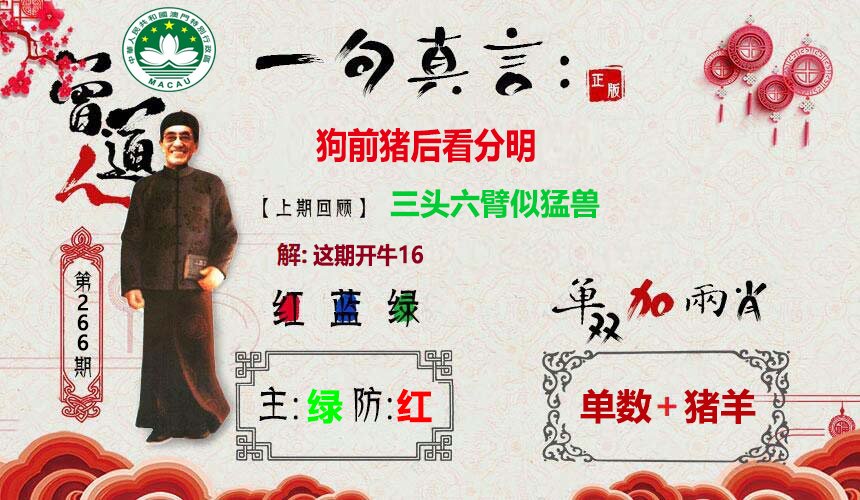 2024266期一句真言