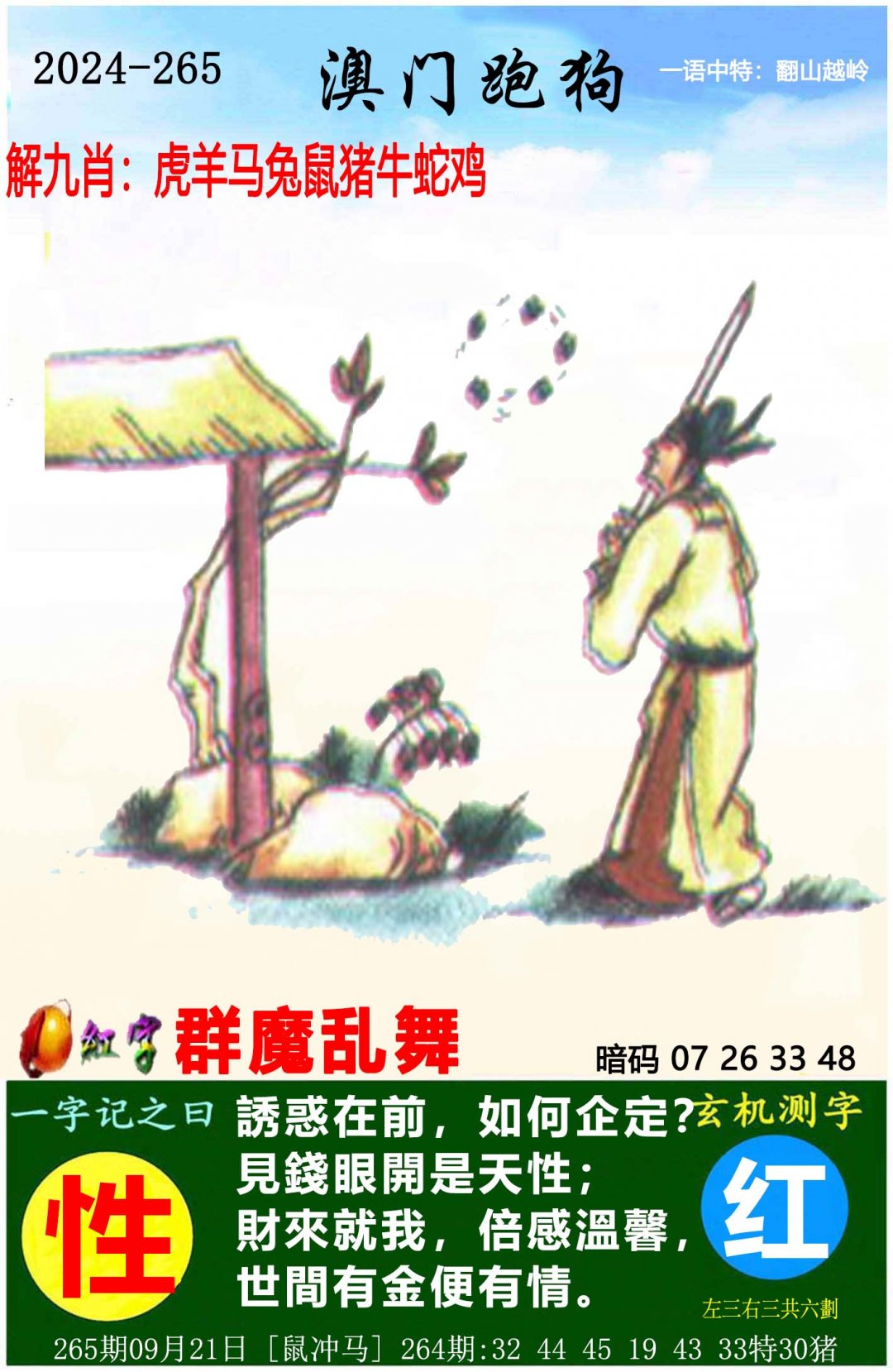 2024265期澳门跑狗图