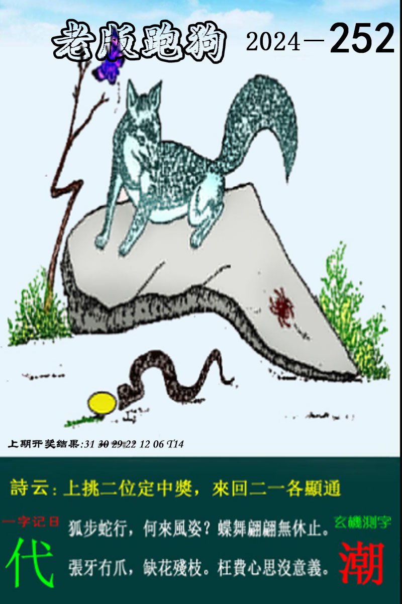 2024252期老版跑狗图