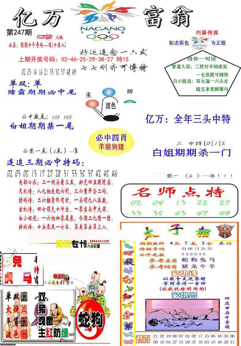 2024247期亿万富翁A