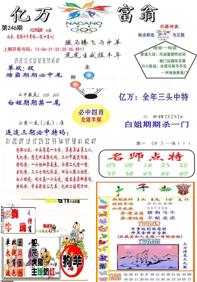 2024246期亿万富翁A