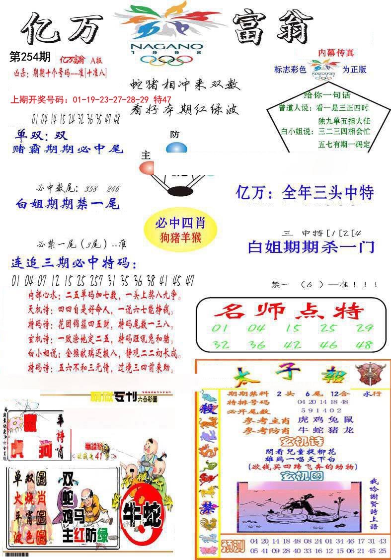 2024254期亿万富翁A