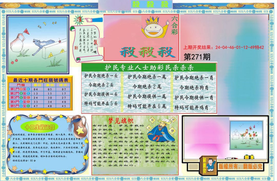 2024271期九龍杀杀杀A(推荐)