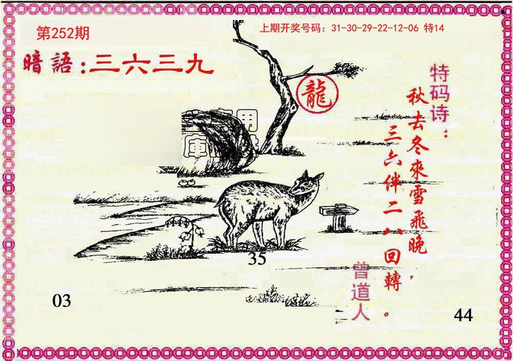 2024252期新暗语报