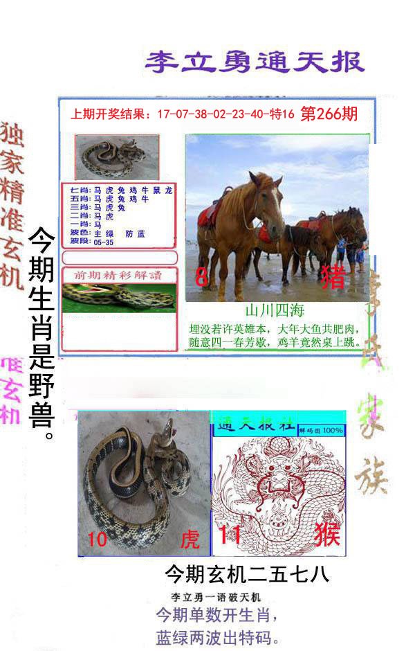 2024266期李立勇通天报