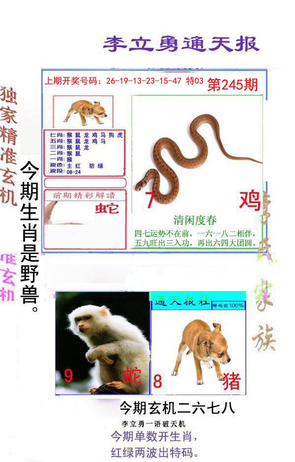 2024245期李立勇通天报