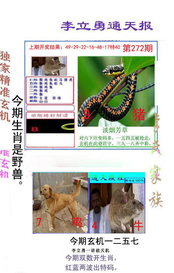 2024272期李立勇通天报