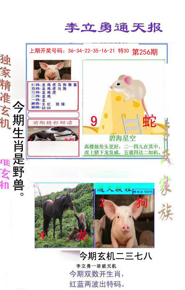 2024256期李立勇通天报