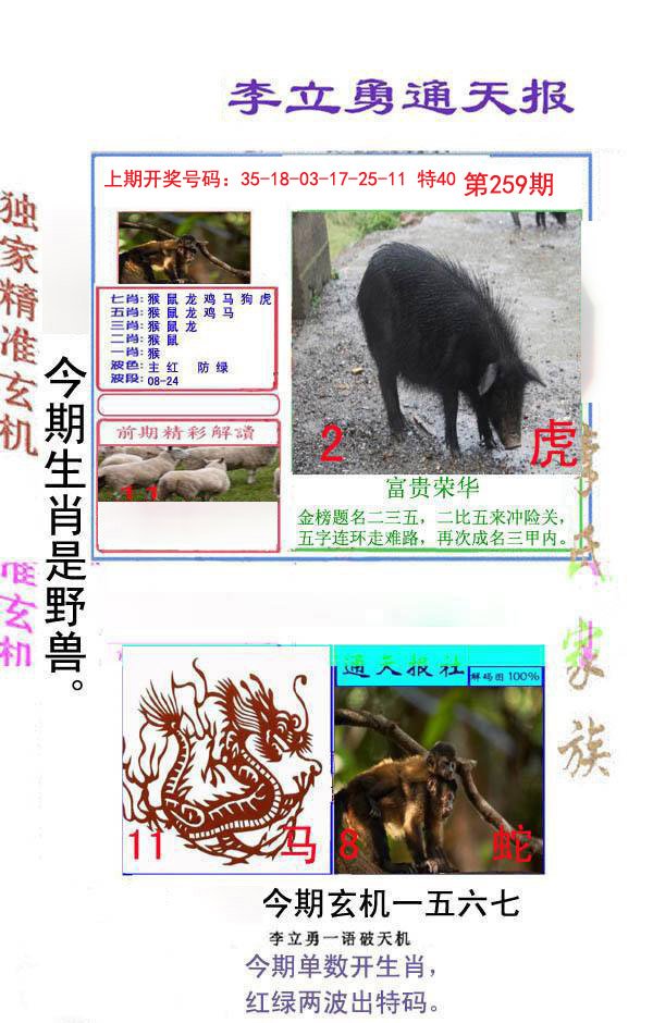 2024259期李立勇通天报