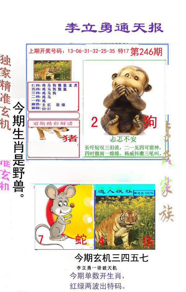 2024246期李立勇通天报