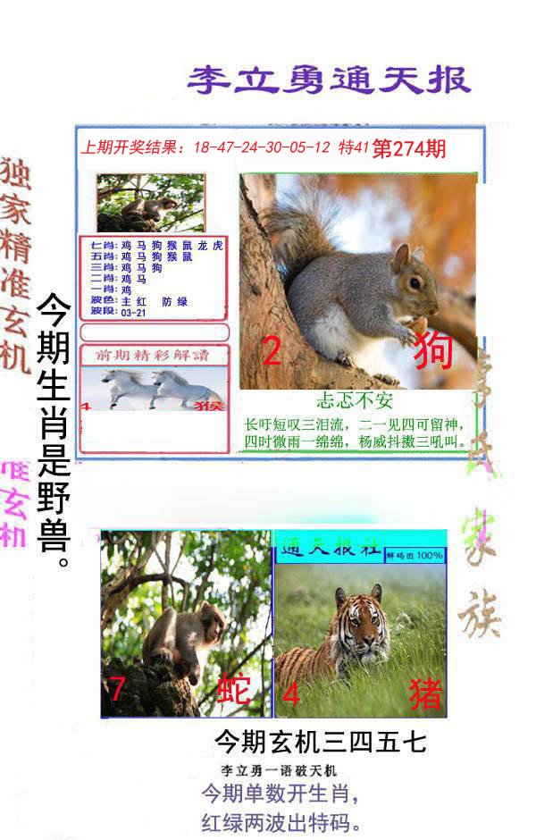 2024274期李立勇通天报