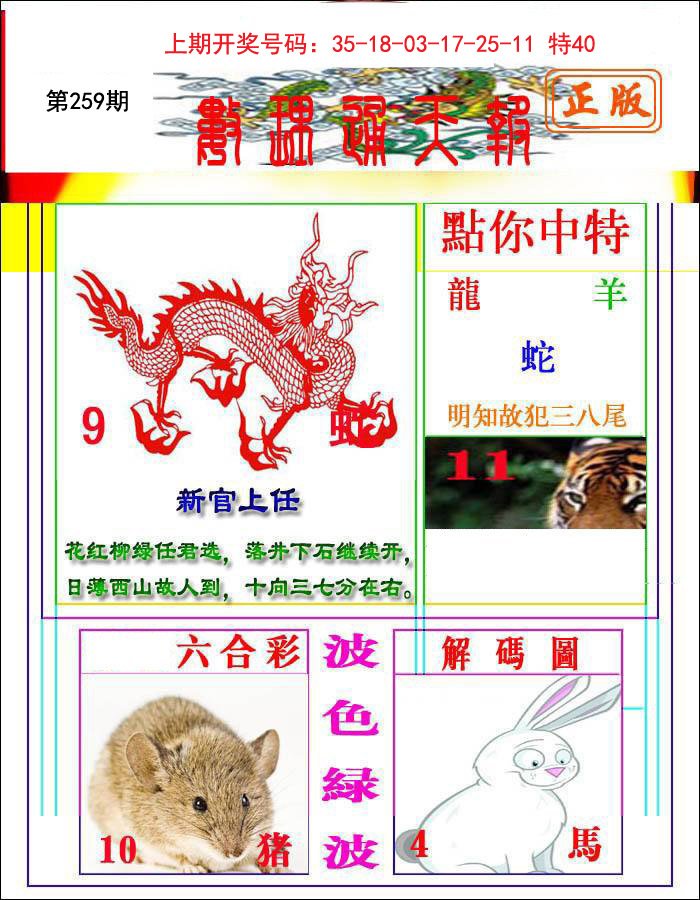 2024259期数理通天