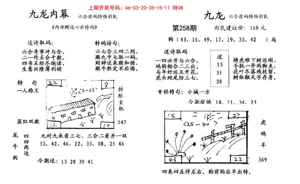 2024258期九龙内幕