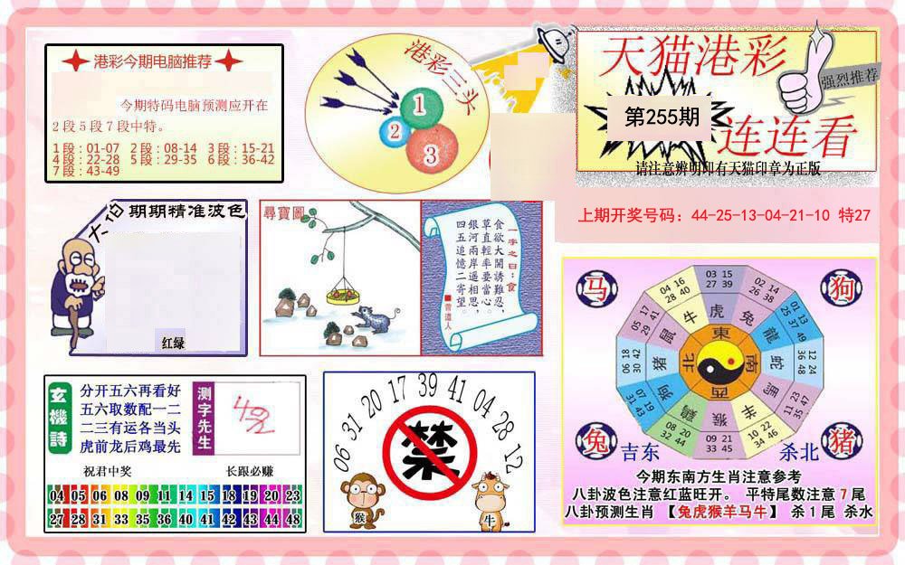 2024255期港彩连连中
