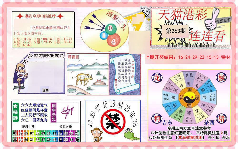 2024263期港彩连连中