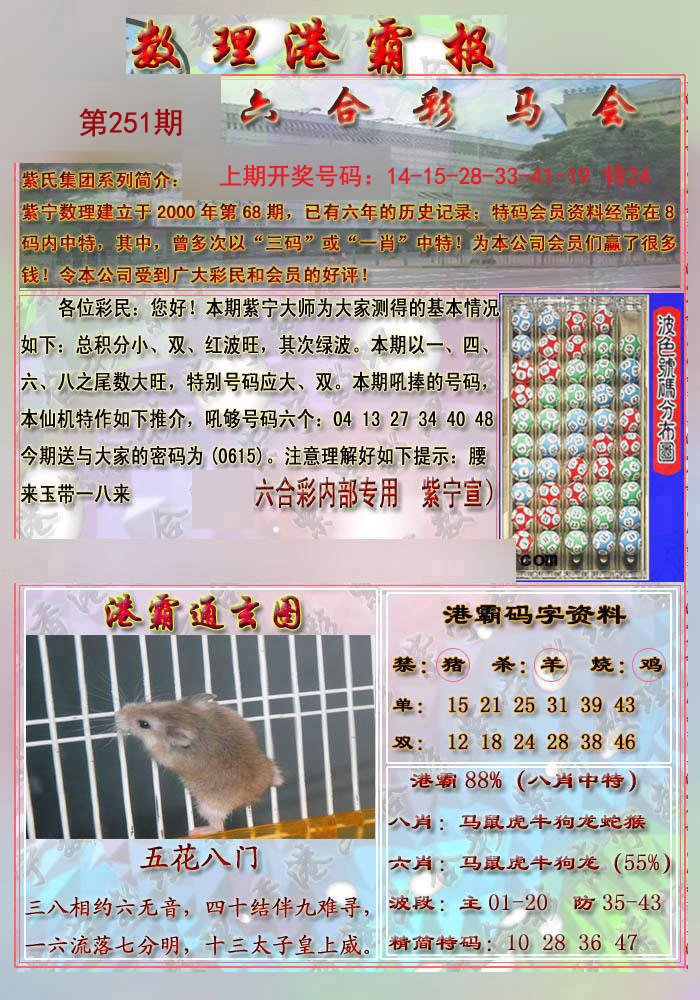 2024251期港霸报