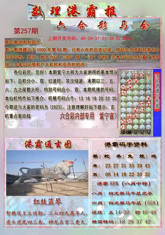 2024257期港霸报