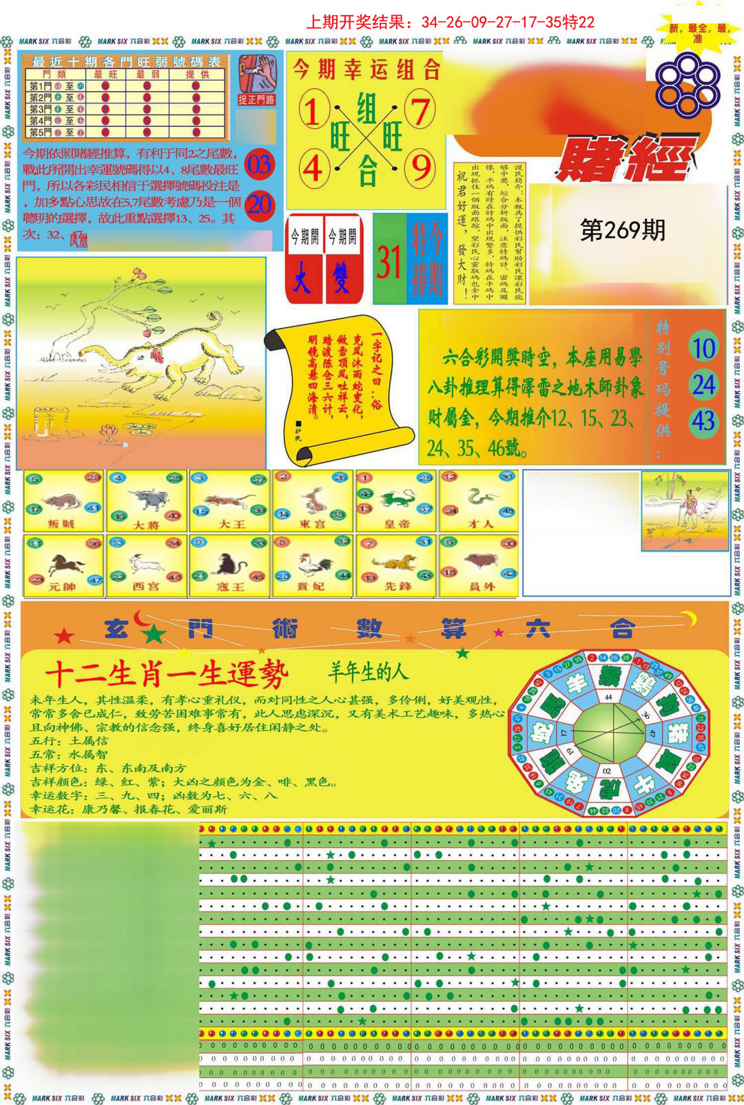 2024269期九龍赌经A(推荐)