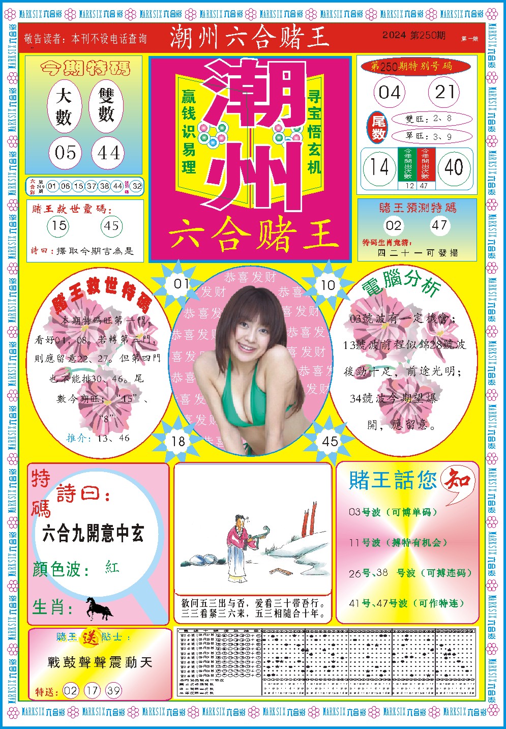 2024250期潮州六合赌王A