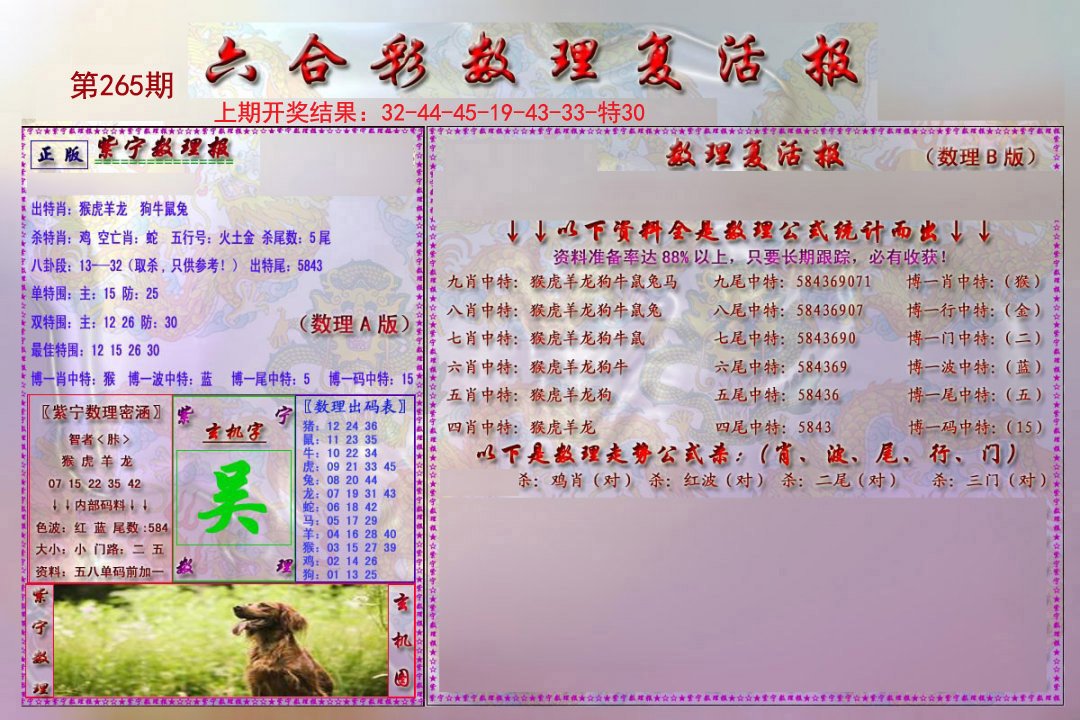 2024265期数理复活报